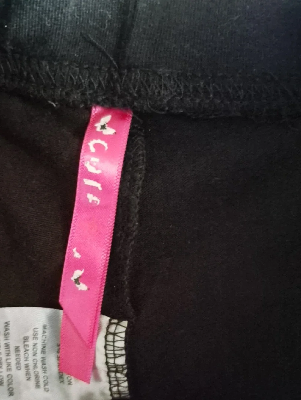Cotton On Black Leggings with Rainbow 'Queen' Script